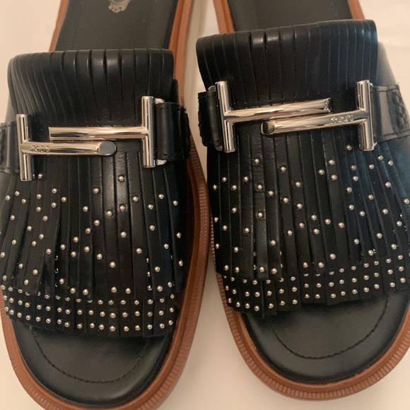 Todd’s black sandals with chrome detail, size 39 - Picture 3 of 10